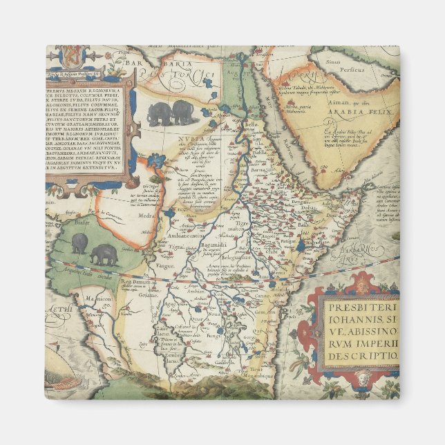 Map of Africa and the Arabian Peninsula Magnet (Front)