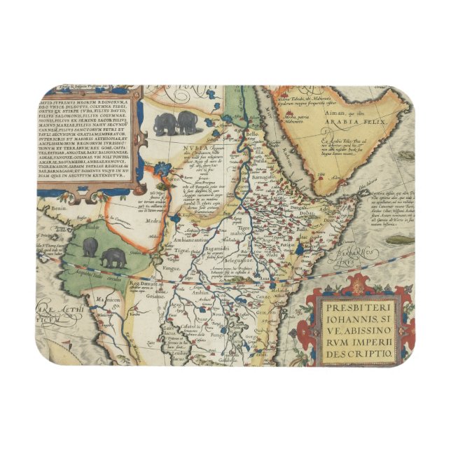 Map of Africa and the Arabian Peninsula Magnet (Horizontal)