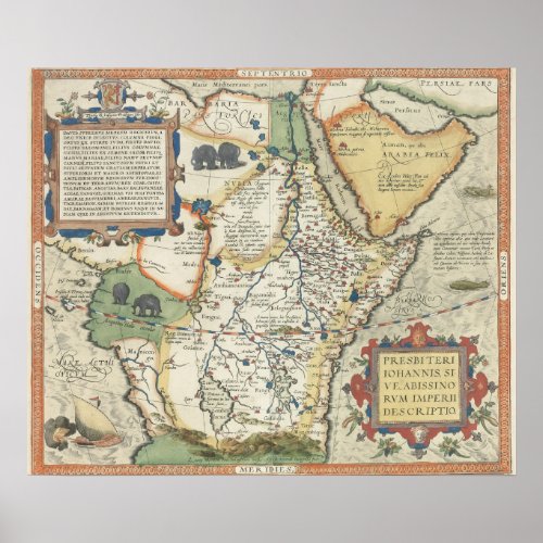 Map of Africa and the Arabian Peninsula Poster