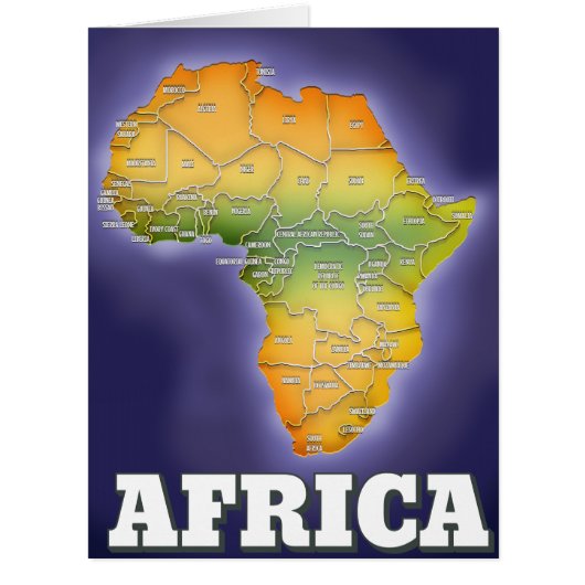 Map of africa cards (Front)
