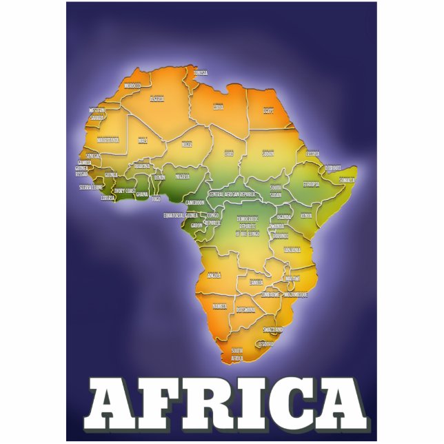Map of africa cutout (Front)
