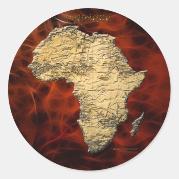 Map Of Africa Dark Continent Art Stickers by EarthGifts at Zazzle