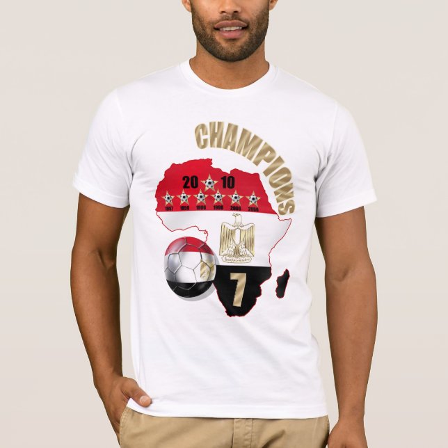 Map of Africa Egypt soccer football 2014 Cup T-Shirt (Front)