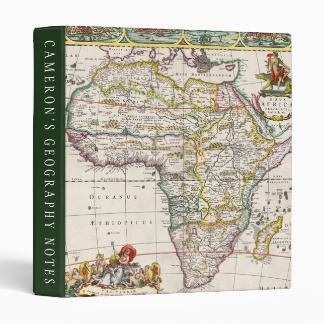Map of Africa | Nova Africa 3 Ring Binder (Front/Spine)