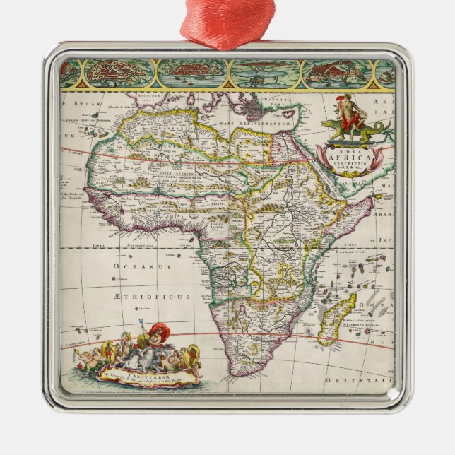 Map of Africa | Nova Africa Metal Ornament (Front)