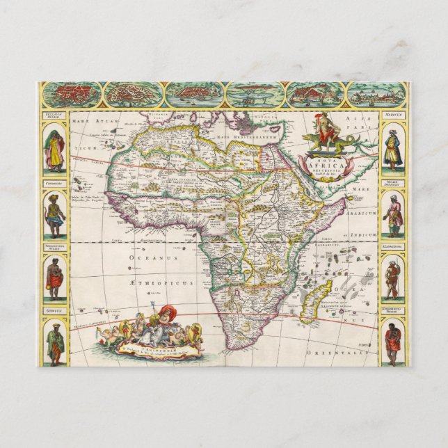 Map of Africa | Nova Africa Postcard (Front)