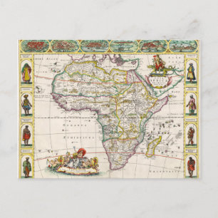 Map of Africa Nova Africa Postcard