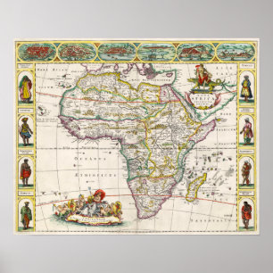 Map of Africa Nova Africa Poster
