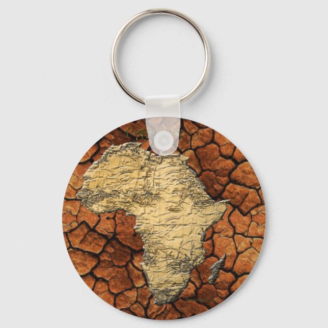Map of AFRICA Parched Earth Collection Keychain (Front)