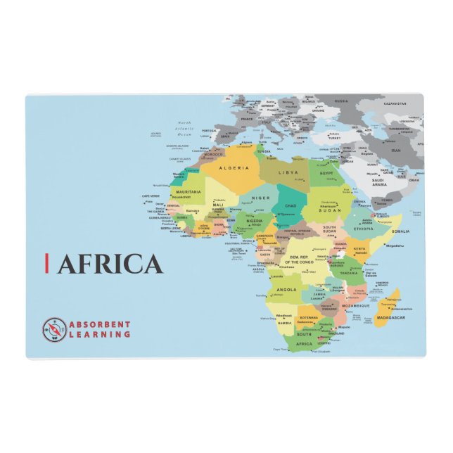 Map of Africa Placemat (Front)