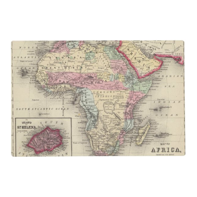 Map Of Africa Placemat (Front)