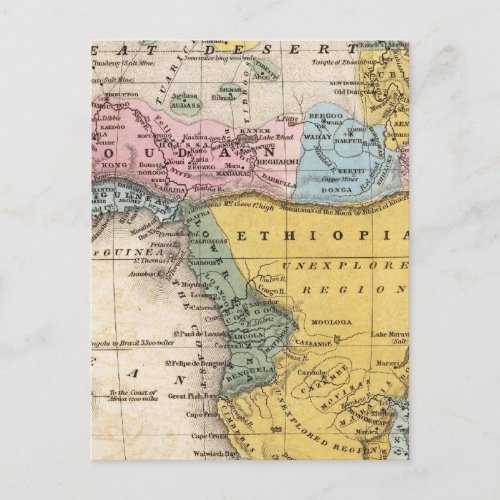 Map of Africa Postcard