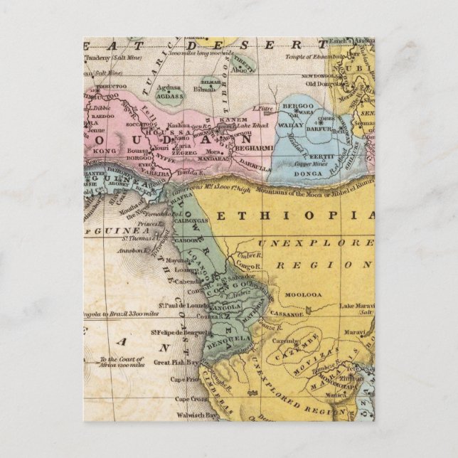 Map of Africa Postcard (Front)