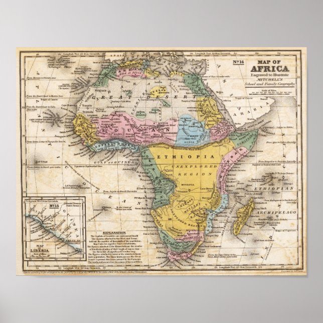 Map of Africa Poster (Front)