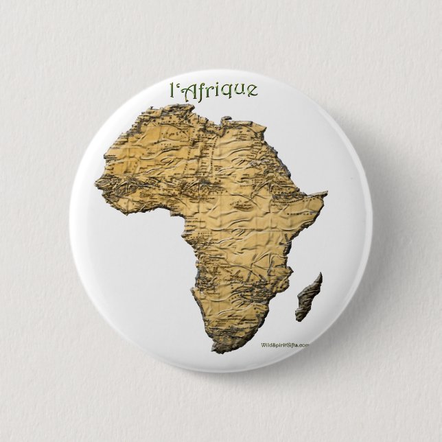 Map of AFRICA Series Button (Front)