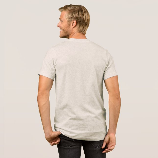 Map of Africa Shape and African Drumming Tri-Blend Shirt (Back Full)