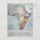 Africa - Political Map Postcard