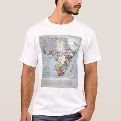 Map of Africa showing Treaty Boundaries 1891 T_Shirt