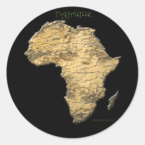 Map of Africa The Dark Continent Classic Round Sticker