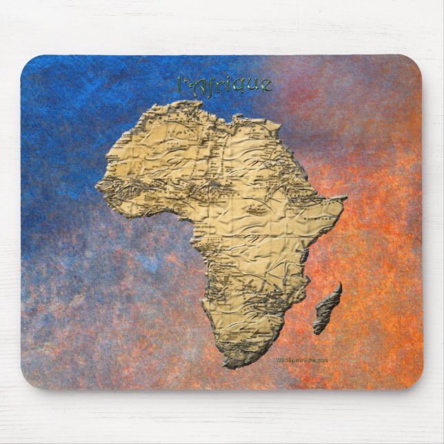 Map of Africa, The Dark Continent Mouse Pad (Front)
