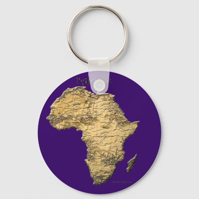 Map of AFRICA Travel Collection Keychain (Front)