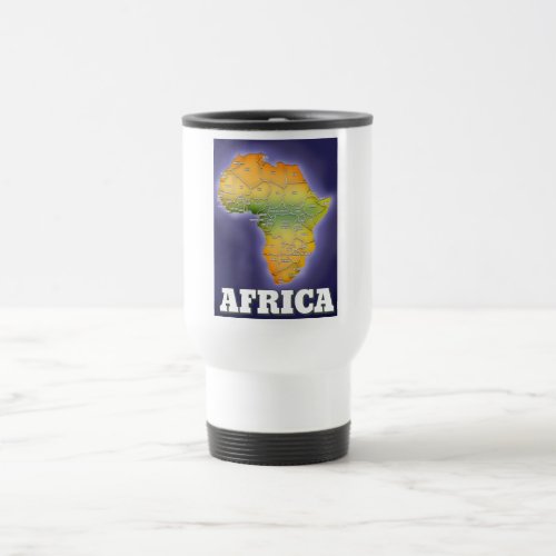 Map of africa travel mug