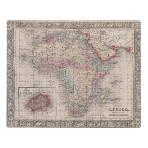Map of Africa with St Helena Jigsaw Puzzle