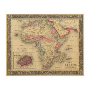 Map Of Africa Wood Wall Art