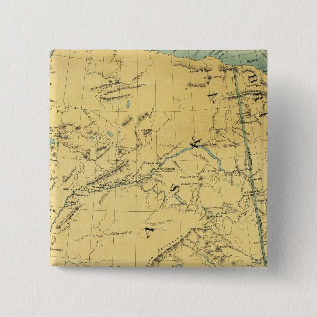 Map Of Alaska Button (Front)