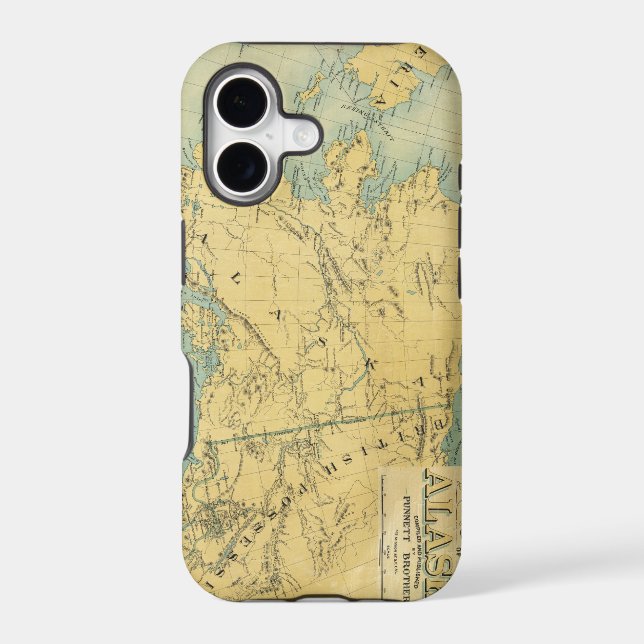 Map Of Alaska Iphone Case (Back)