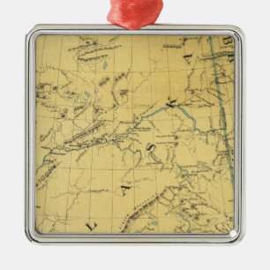 Map Of Alaska Metal Ornament