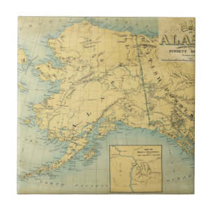 Map Of Alaska Tile