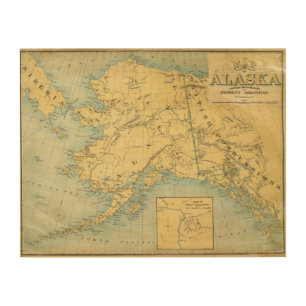 Map Of Alaska Wood Wall Decor