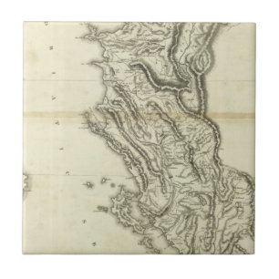 Map of Albania Ceramic Tile