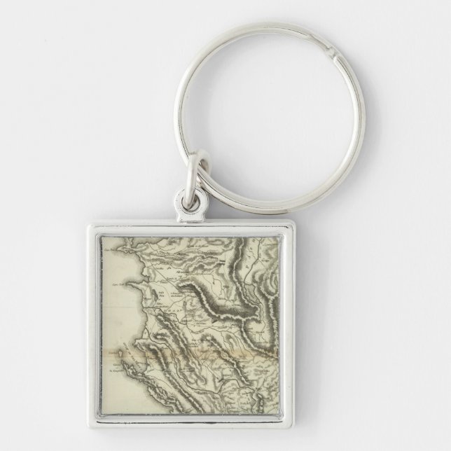 Map of Albania Keychain (Front)