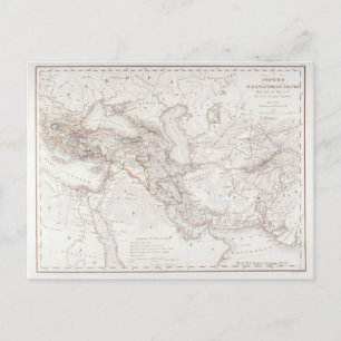 Map of Alexander the Greats Empire Postcard