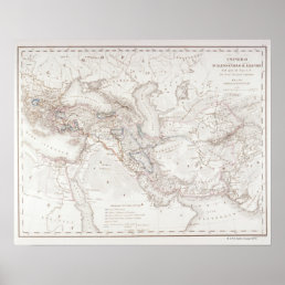 Map of Alexander the Greats Empire Poster