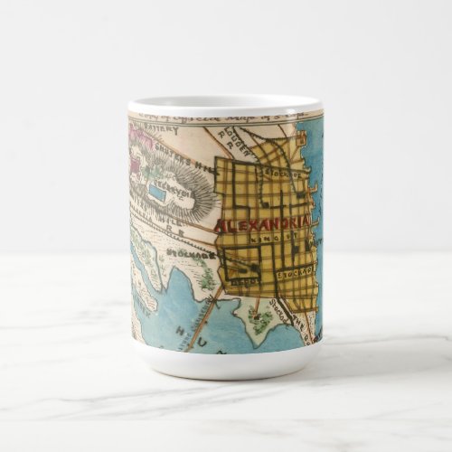 Map of Alexandria VA and Neighbor Cities Coffee Mug