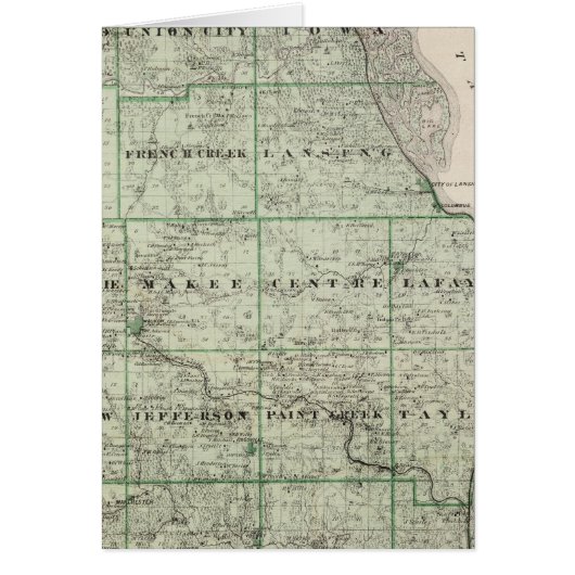 Map of Allamakee County Cards (Front)