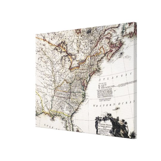 MAP OF AMERICA, 1809 CANVAS PRINT | Zazzle.com