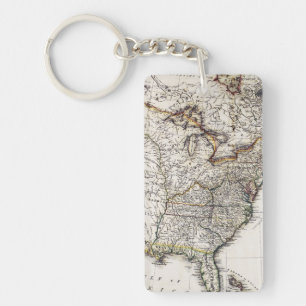 MAP OF AMERICA, 1809 KEYCHAIN