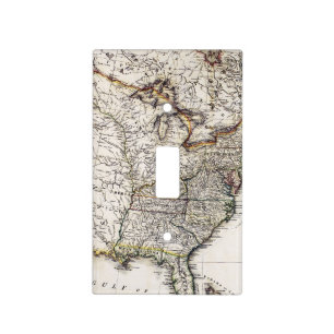 MAP OF AMERICA, 1809 LIGHT SWITCH COVER