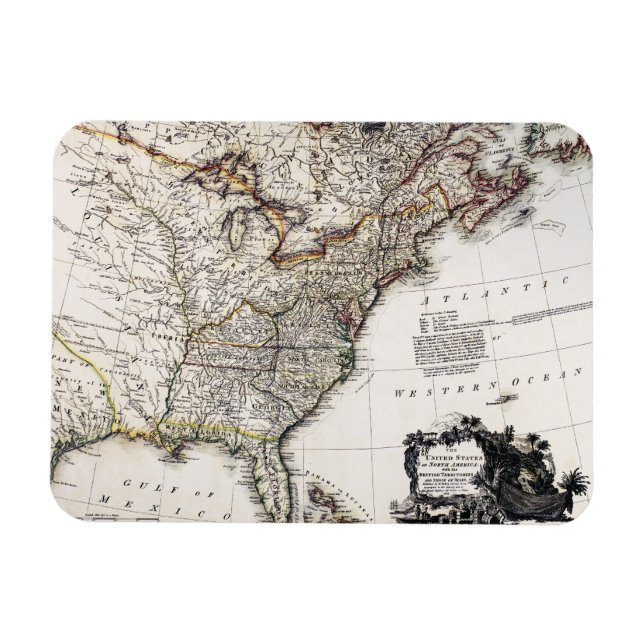 MAP OF AMERICA, 1809 MAGNET (Horizontal)