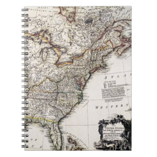 MAP OF AMERICA, 1809 NOTEBOOK