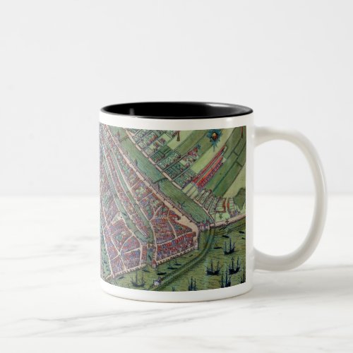 Map of Amsterdam from Civitates Orbis Terrarum Two_Tone Coffee Mug