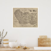 Map of Ancient Ireland by Mercator 1580 Poster | Zazzle