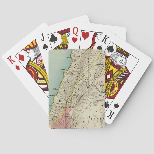 Map of Ancient Israel Poker Cards (Back)
