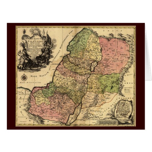 Map Of Ancient Israel With The 12 Tribes (Front Horizontal)