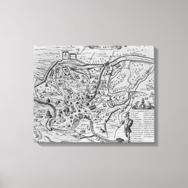 Map of Ancient Rome Canvas Print (Front)