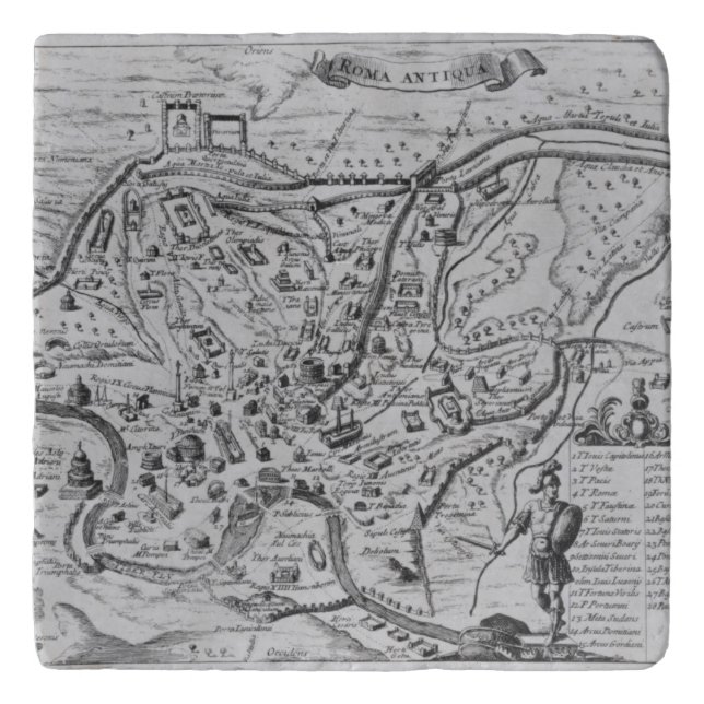 Map of Ancient Rome Trivet (Front)